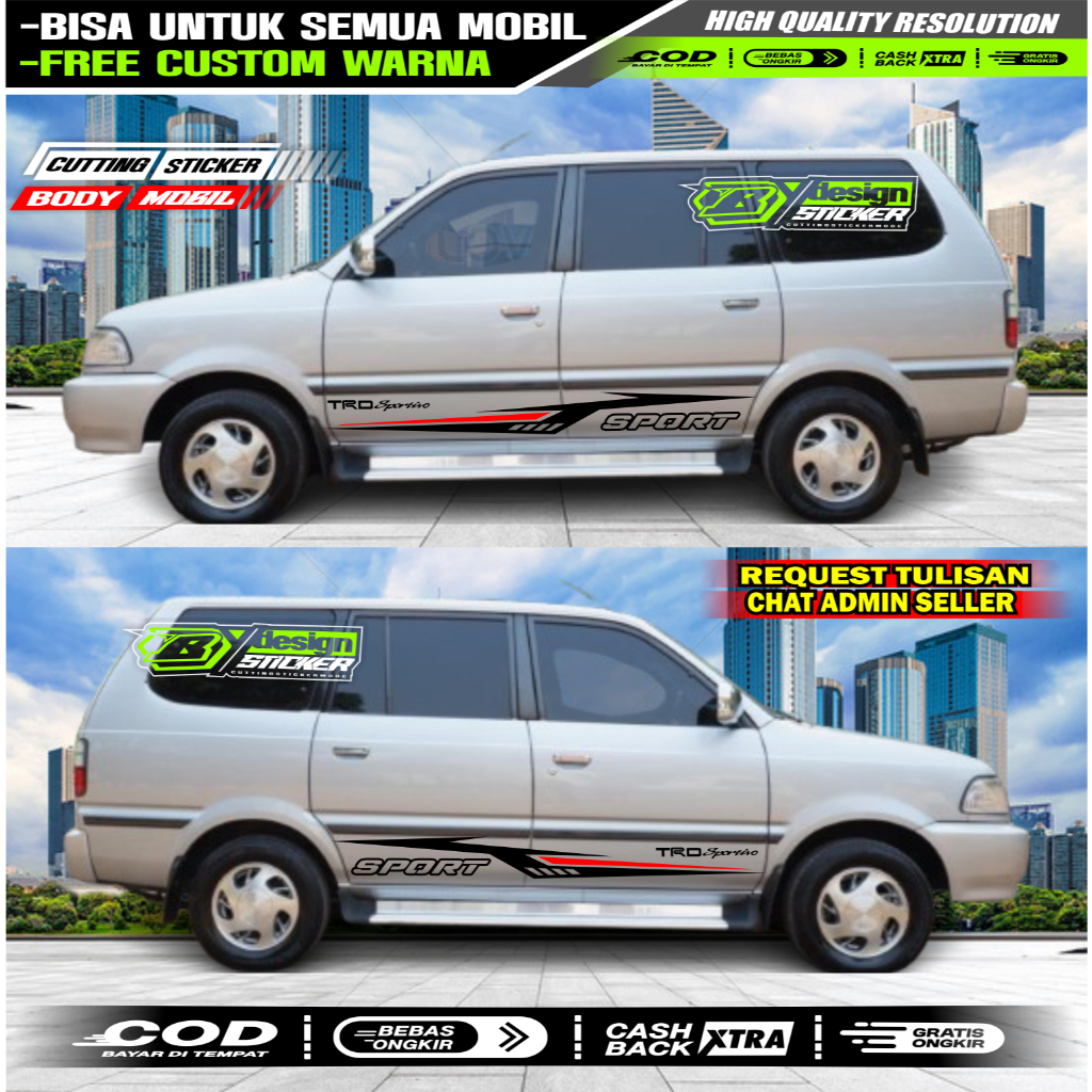 NEW COD sticker list bodi KIJANG KAPSUL Mobil Kijang LGX, Kijang Kapsul ,Kijang Super