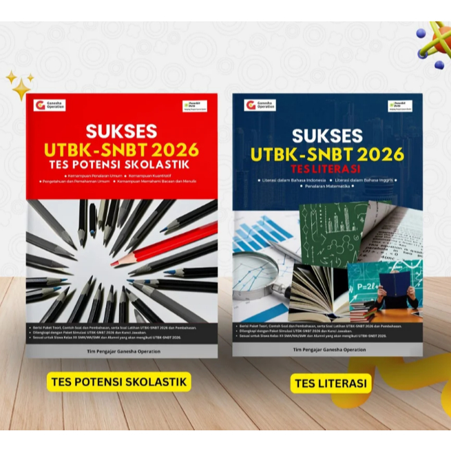 BUKU UTBK SNBT 2026 TES POTENSI SKOLASTIK & LITERASI - BUKU UTBK 2026 - BUKU SNBT 2025 - Buku TKA SM