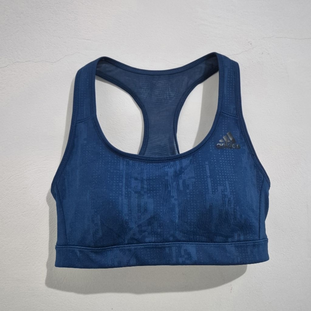 Sport Bra Adidas Original Biru Hitam / Blue Black