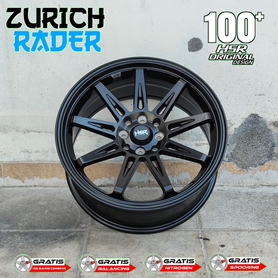 Velg Mobil Panther Avanza Vinfast Yaris Raize Ring 17 Hsr Wheel Tikala Pcd 4x100 4x114,3 Black