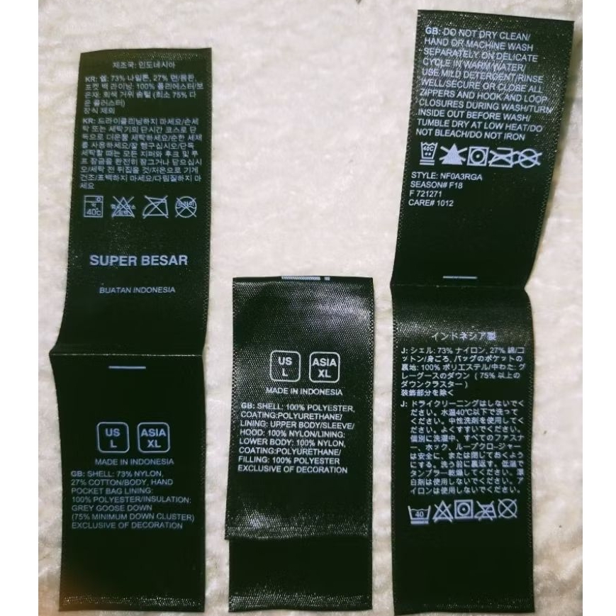 tag tnf label size misc (thenorthface) alpha