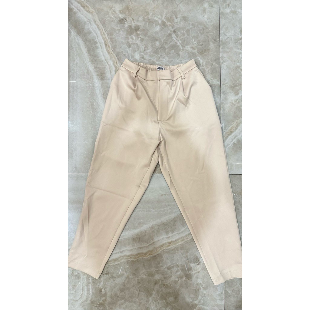 Celana Panjang Highwaist Atala Scarves Ivory Preloved