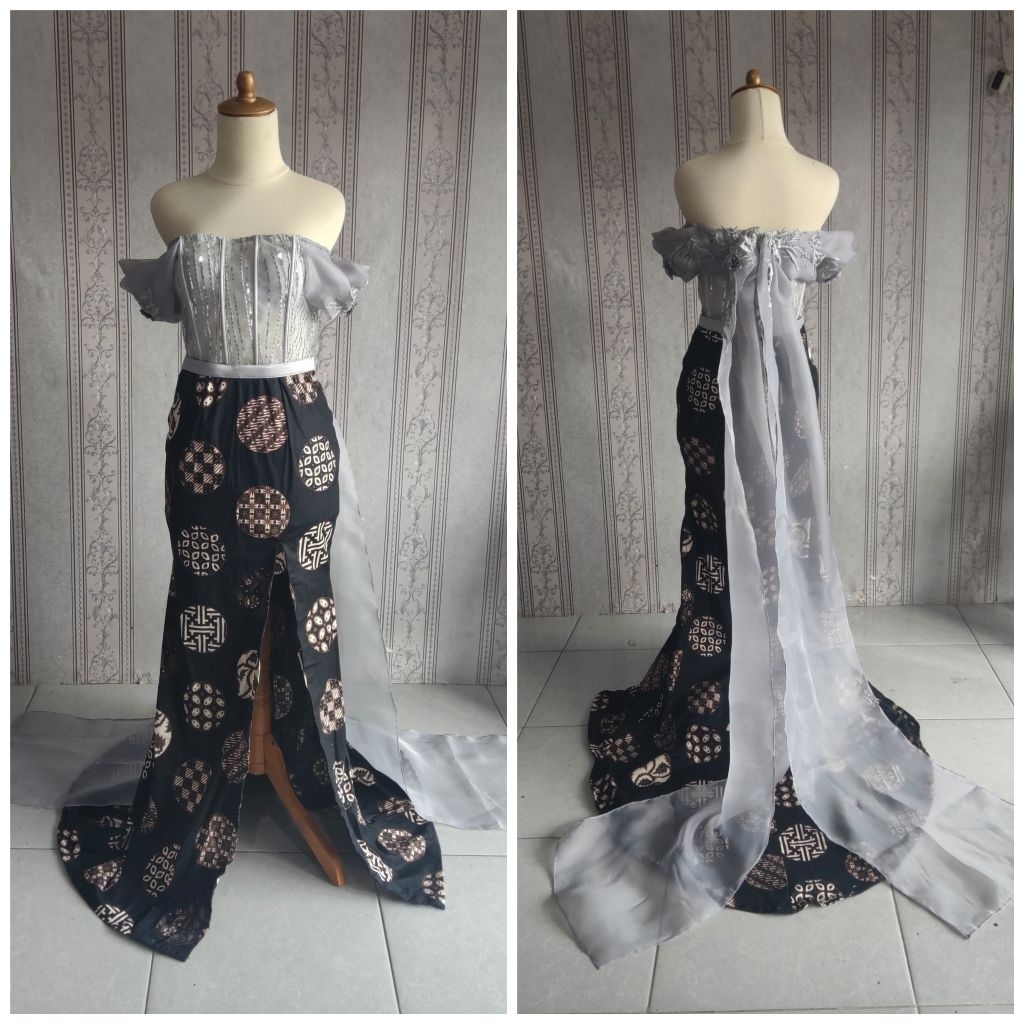 Kebaya modern / baju wisuda / dress batik kombinasi