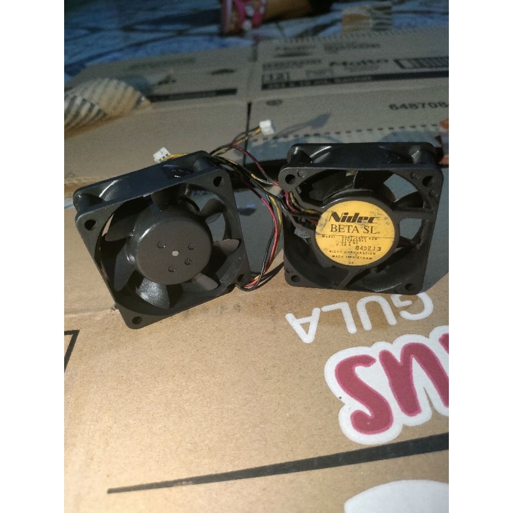 kipas NIDEC high speed 6x6cm DC 24v normal/hidup