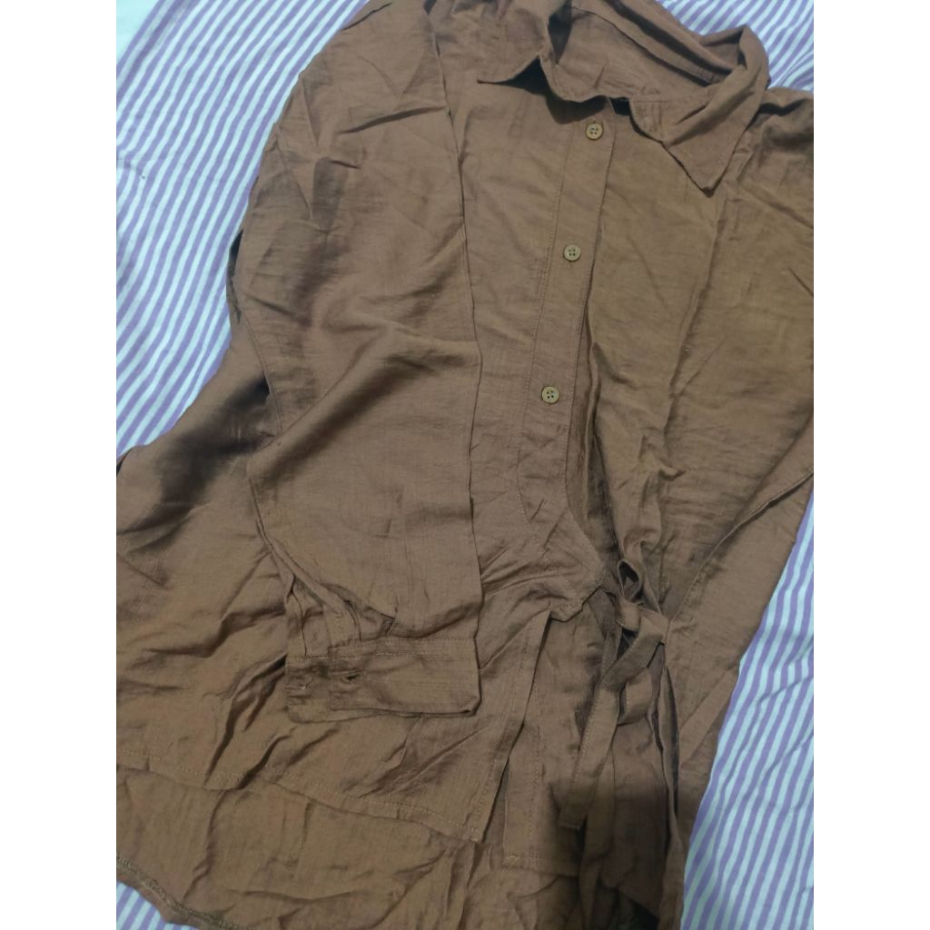 blouse coklat preloved