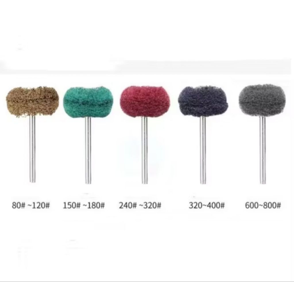 Mata Bor Poles Gosok Mini Double Layer Scourcing Pad Grinding Head Wheel / Bubut Gosok Roda Mini