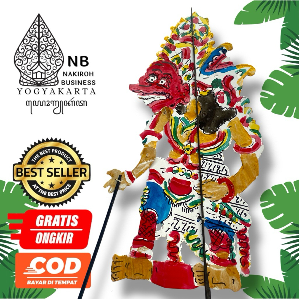 NAKIROHBUSINESS wayang kertas duplek Kumbokarno/Buto Raton tinggi -+30cm mini