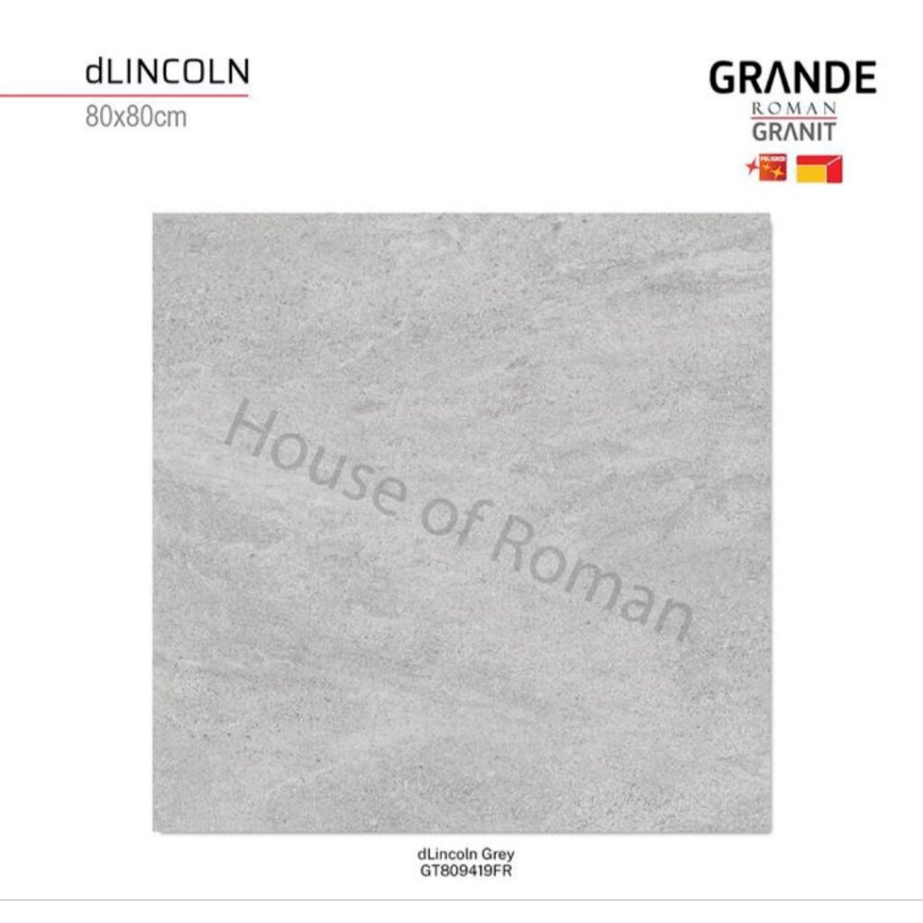 Roman Granit GT809419FR dLincoln Grey 80x80 Kw1