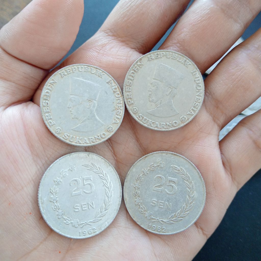 25 sen Sukarno irian barat tahun 1962 uang kuno indonesia