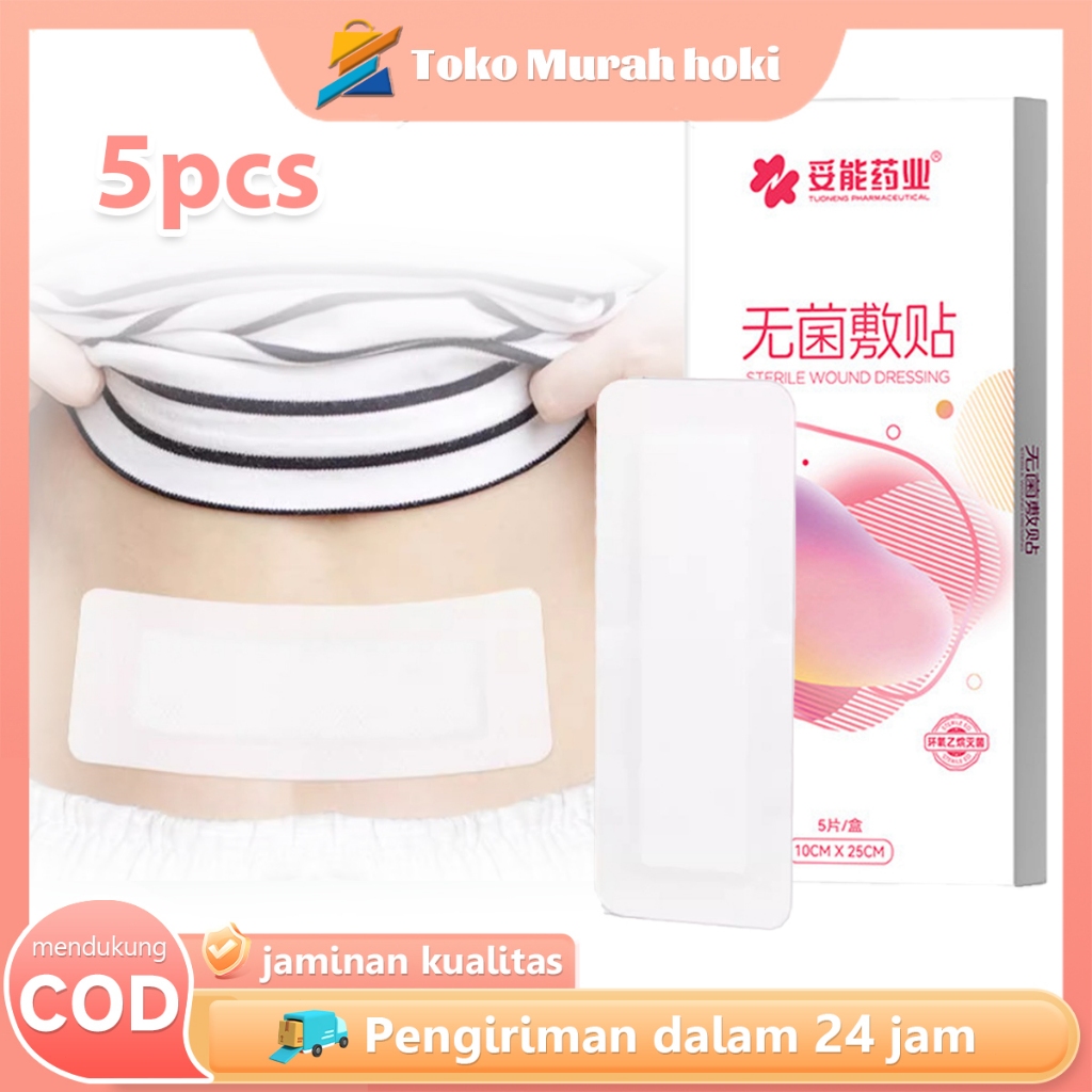 5pcs Plester Luka Operasi Caesar Steril Perban Operasi Caesar Breathable Perban Luka Operasi