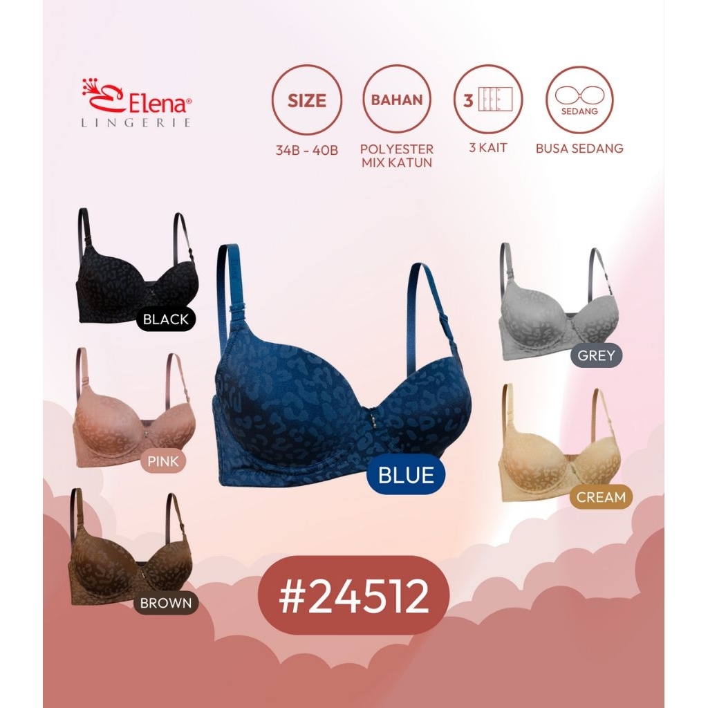 BH ELENA 24512 B ( 1 PCS ) Push up , kawat