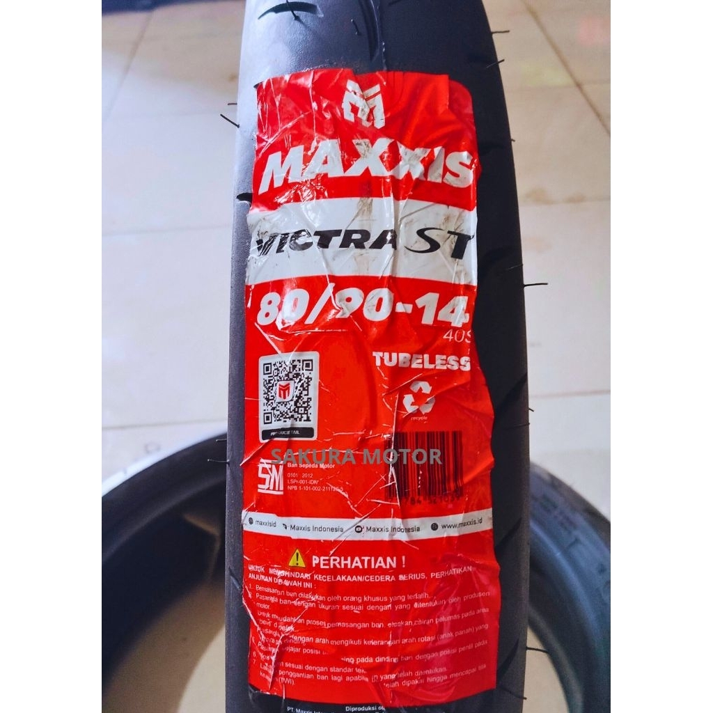BAN MOTOR MAXXIS VICTRA ST RING 14 80/90-14 TUBELESS