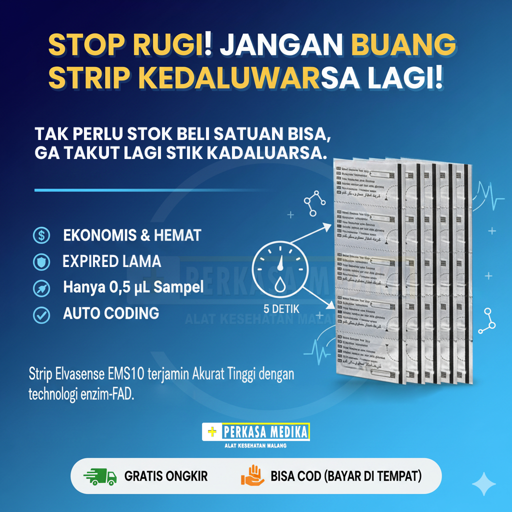 Elva sense Cek Darah Refill Ecer Strip Elvasense 3in1 Gula - GLU