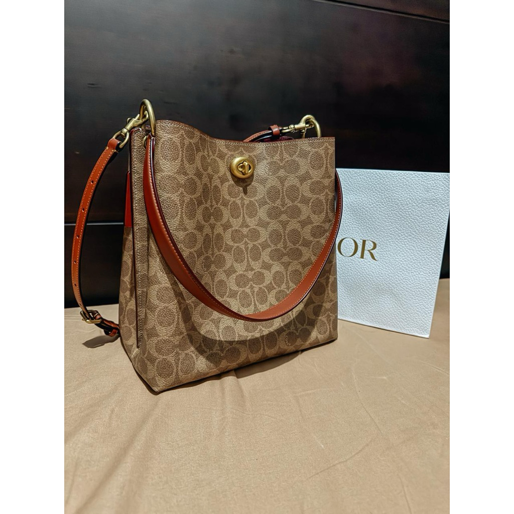 COACH Charlie Bucket Bag 21” Signature Canvas