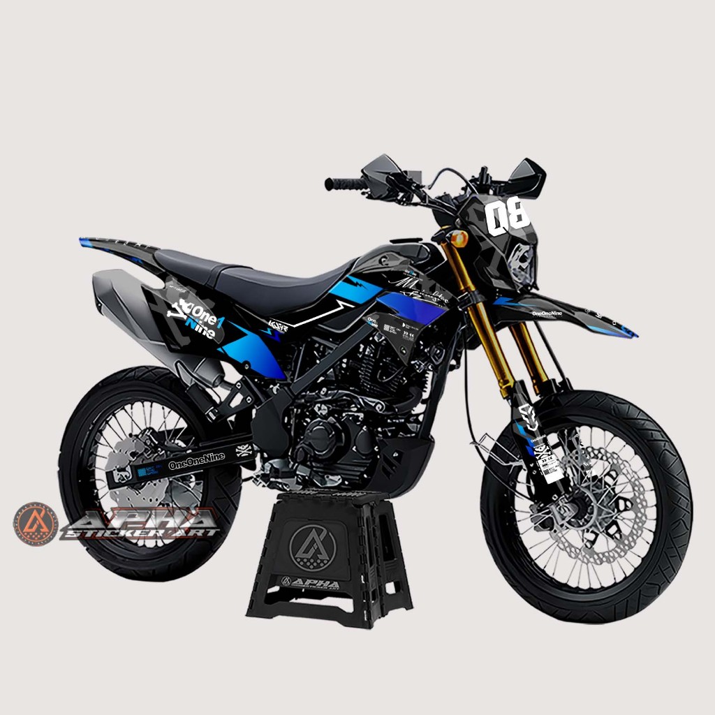 DECAL STICKER MOTOR KAWASAKI KLX D-TRACKER BF DESAIN 54