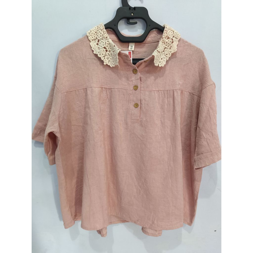 Blouse babydoll kerah sailor