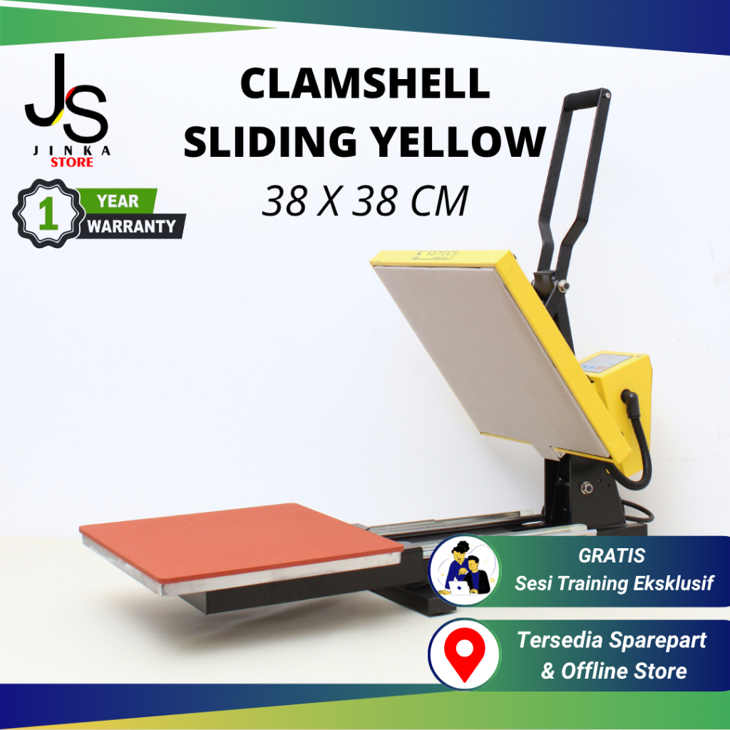 MESIN PRESS KAOS SLIDING 38X38 CM  / MESIN PRESS DTF / MESIN PRESS POLYFLEX, DTF,DTG, TRANSFER PAPER