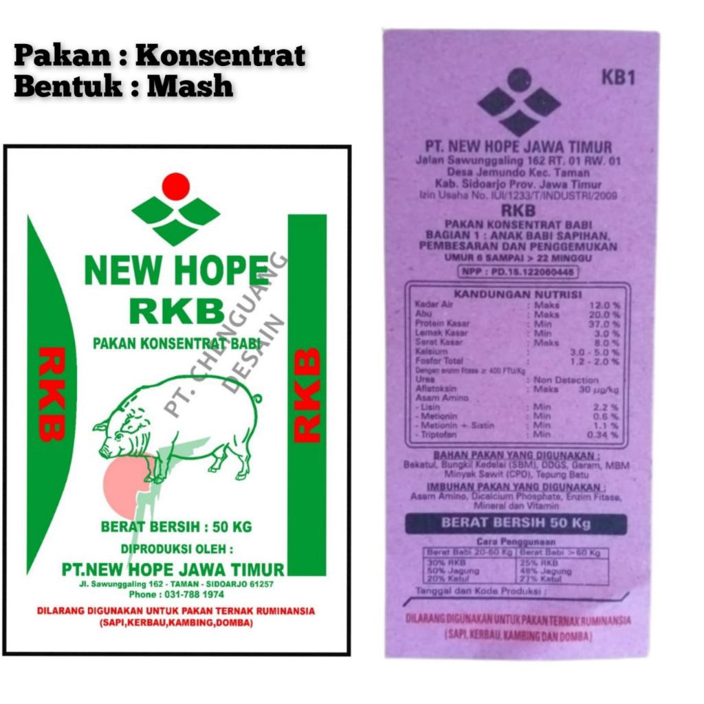 Konsentrat Babi NEW HOPE RKB kemasan 50kg