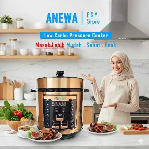 ANEWA Pressure Cooker Low Carbo Alat Masak Multifungsi Menghemat Waktu Memasak dan Mudah Digunakan