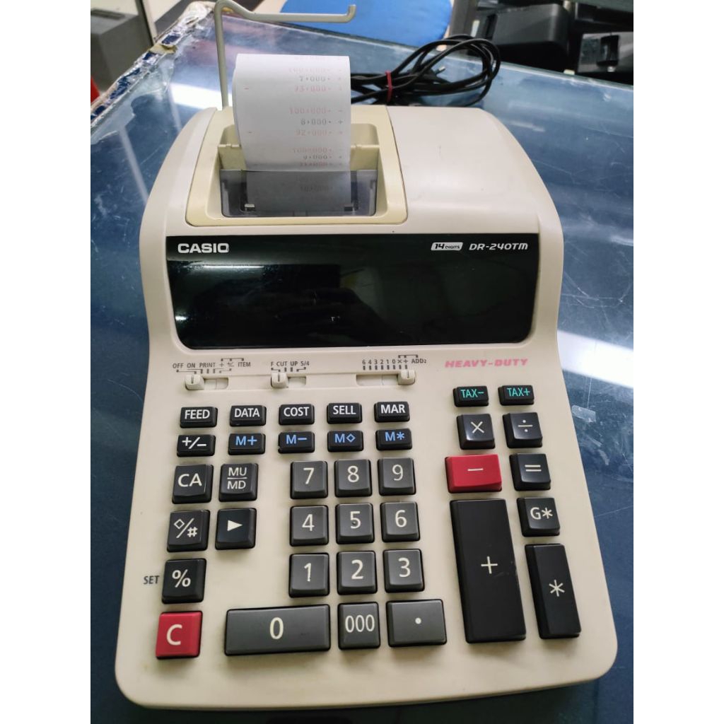 Kalkulator Casio dr240tm kalkulator kasir struk printing second/kalkulator casio dr240tm