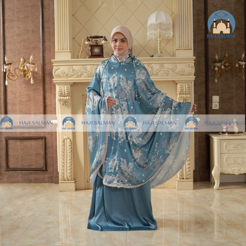 HAJI.SALMAN MUKENA RANIA DEWASA SUTRA SILK PREMIUM 2IN1 TRAVELING