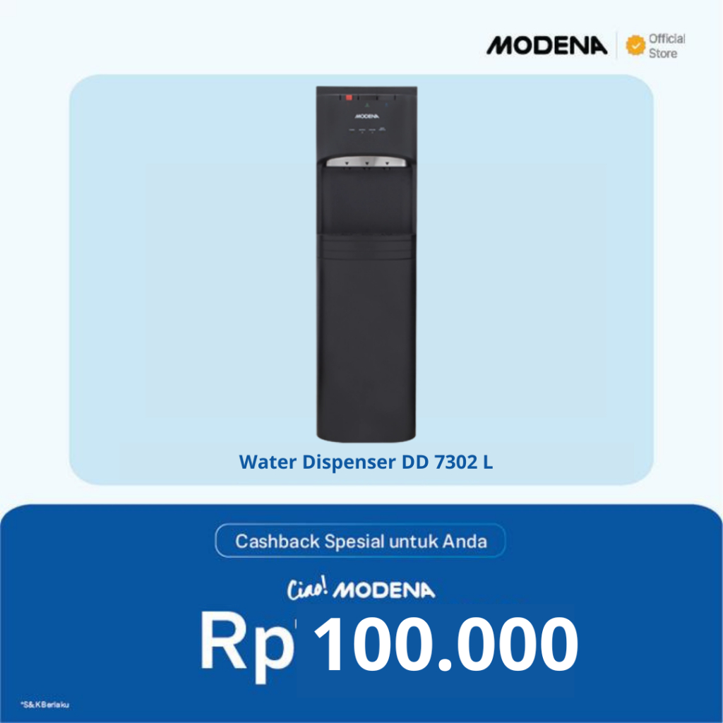 MODENA DD 7302 L dispenser galon bawah low watt warna hitam