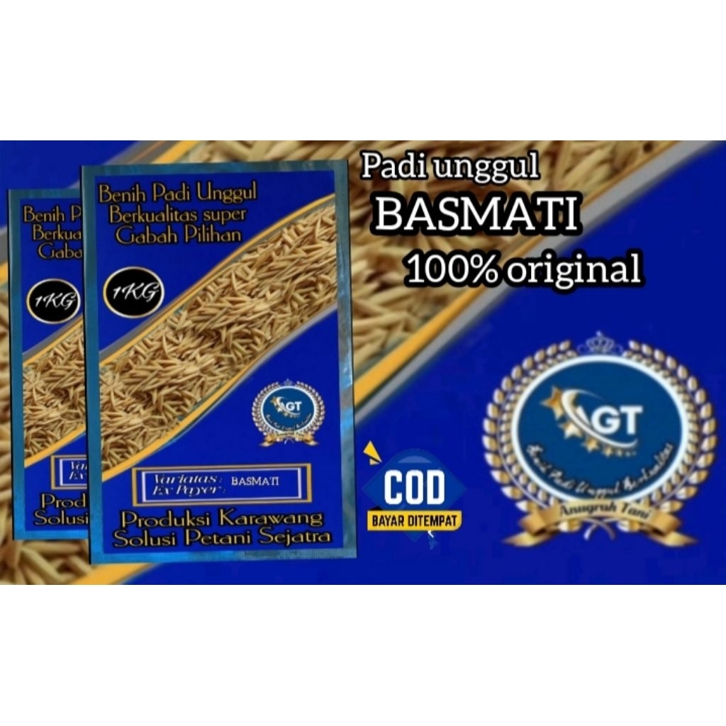 Terbaru Benih Padi India BASMATI BAROMA VALID kemasan 1kg