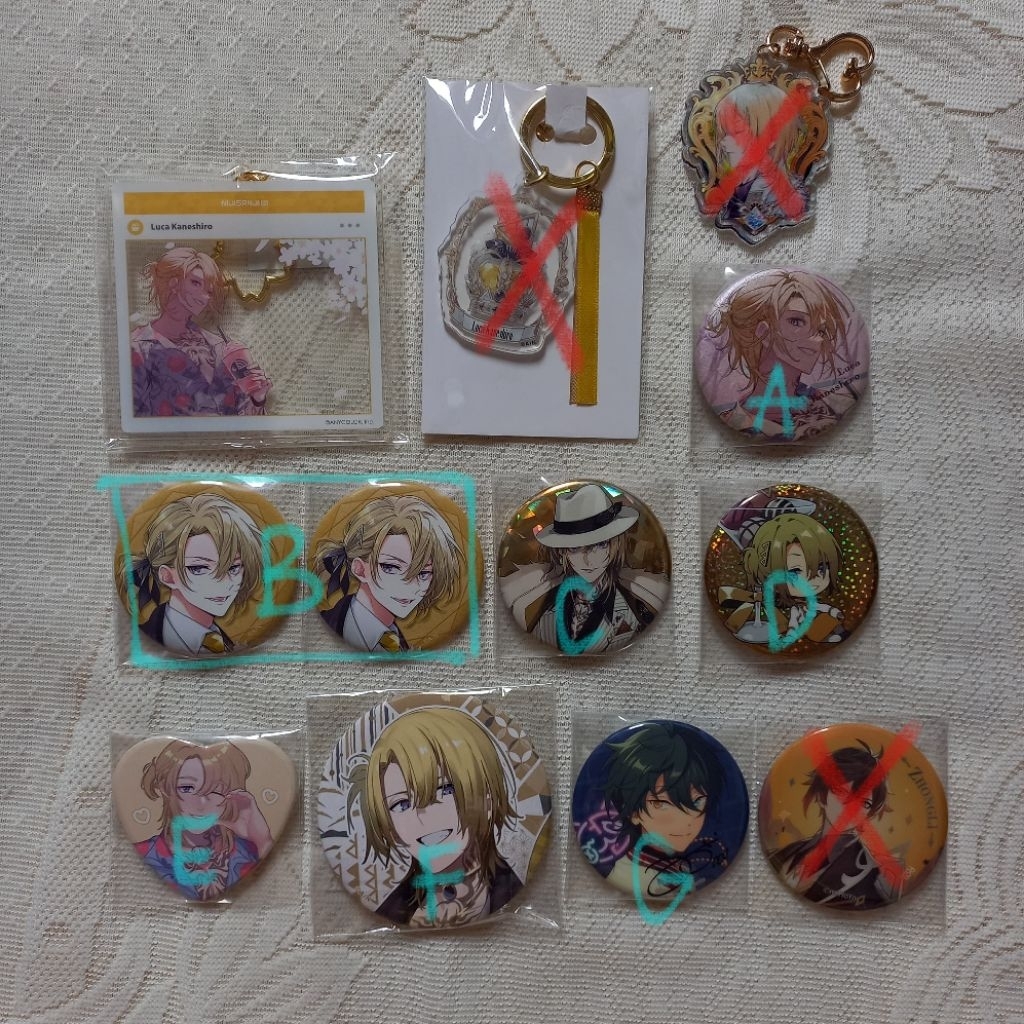 badge keychain luca kaneshiro mika kagehira