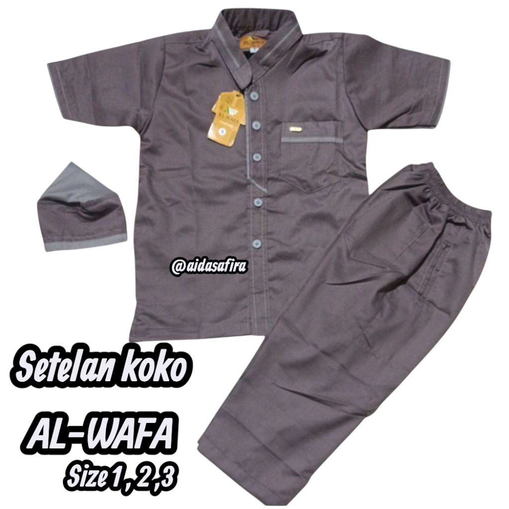 (AL-WAFA) SETELAN KOKO AL-WAFA ANAK UMUR 1 - 3 TAHUN UKURAN 1 2 3