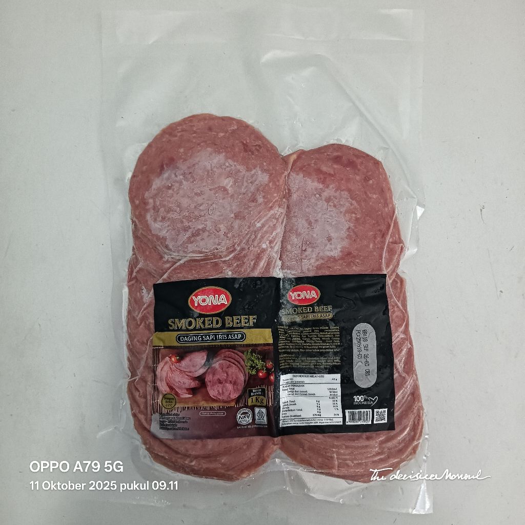 Yona Smoked Beef 1 Kg Halal Daging Sapi Iris Asap