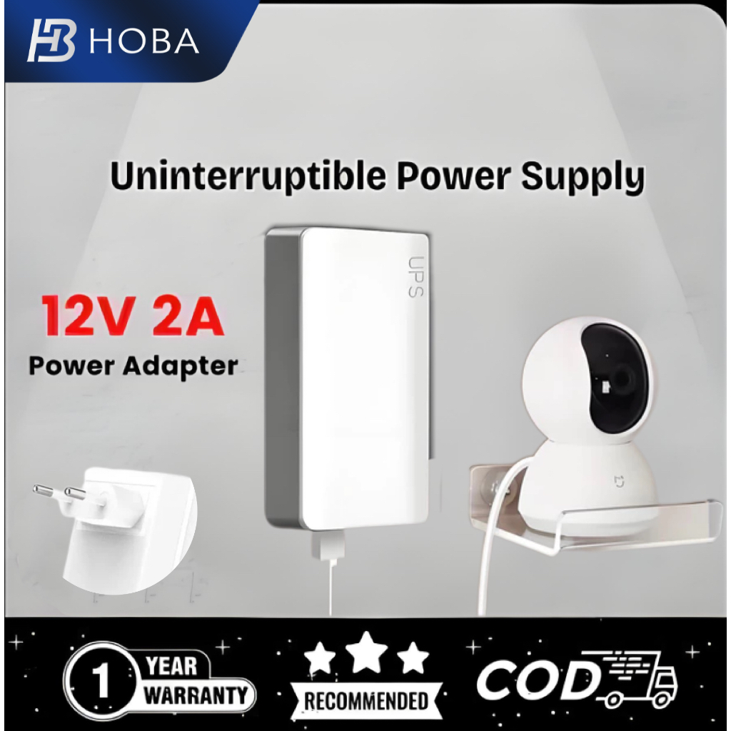 【COD】UPS Mini wifi USB 5V 2A daptor Power CCTV 2600mAh Mini UPS Untuk IP Camera System Baterai