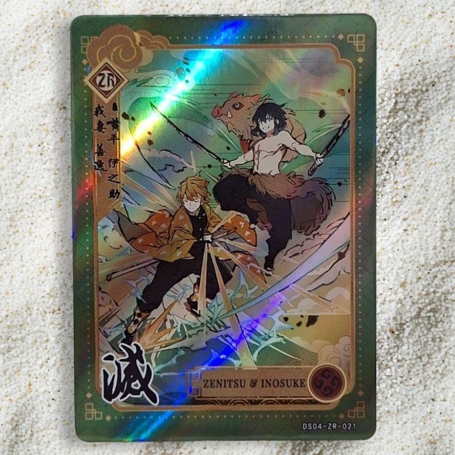 Kartu CCG Demon Slayer Zenitsu Inosuke ZR