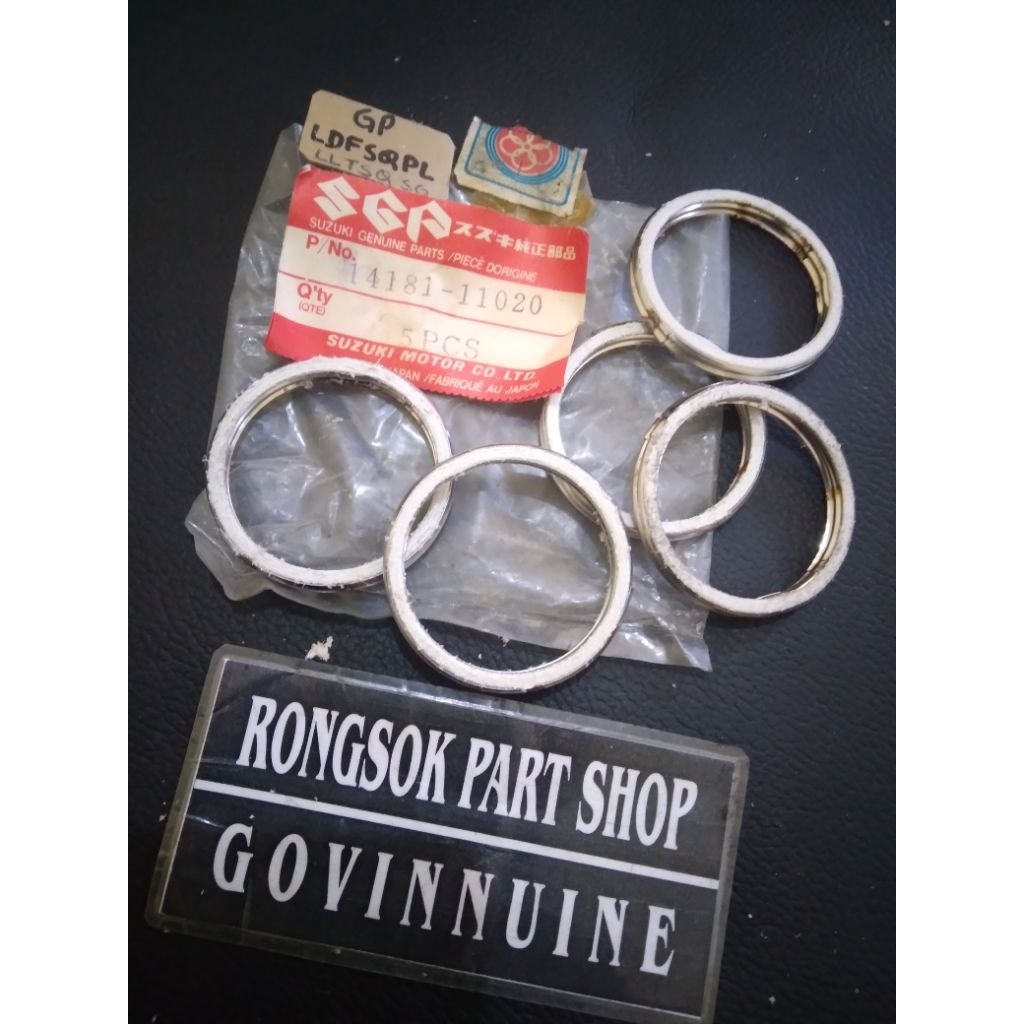 gasket perpak paking knalpot suzuki gp100 gp125 gp 100 125 trs ori asli nos japan