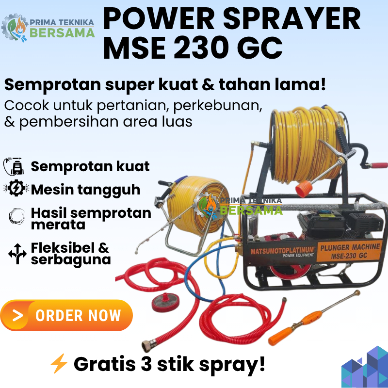 Power sprayer MSE 230 GC || Mesin sprayer komplit selang 200 meter