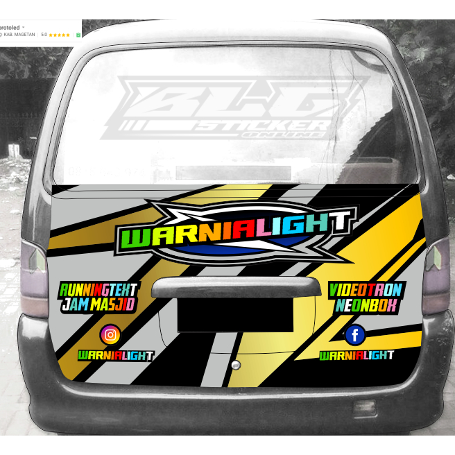 STIKER PINTU BELAKANG ESPASS VAN DECAL VARIASI CUSTOM