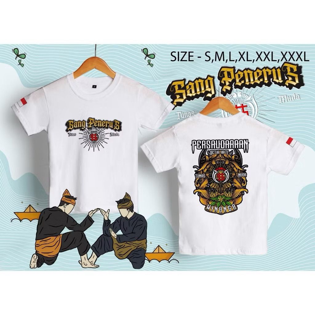 ￼T-shirt/ Kaos Distro Anak PSHW Anak e Wong SH Winongo SANG PENERUS Kid Pencak Silat Viral Terlaris 