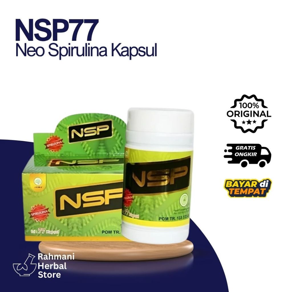 Sherin Neo Spirulina 77 (NSP) ORIGINAL isi 77 Kapsul / Spirulina Nsp 77