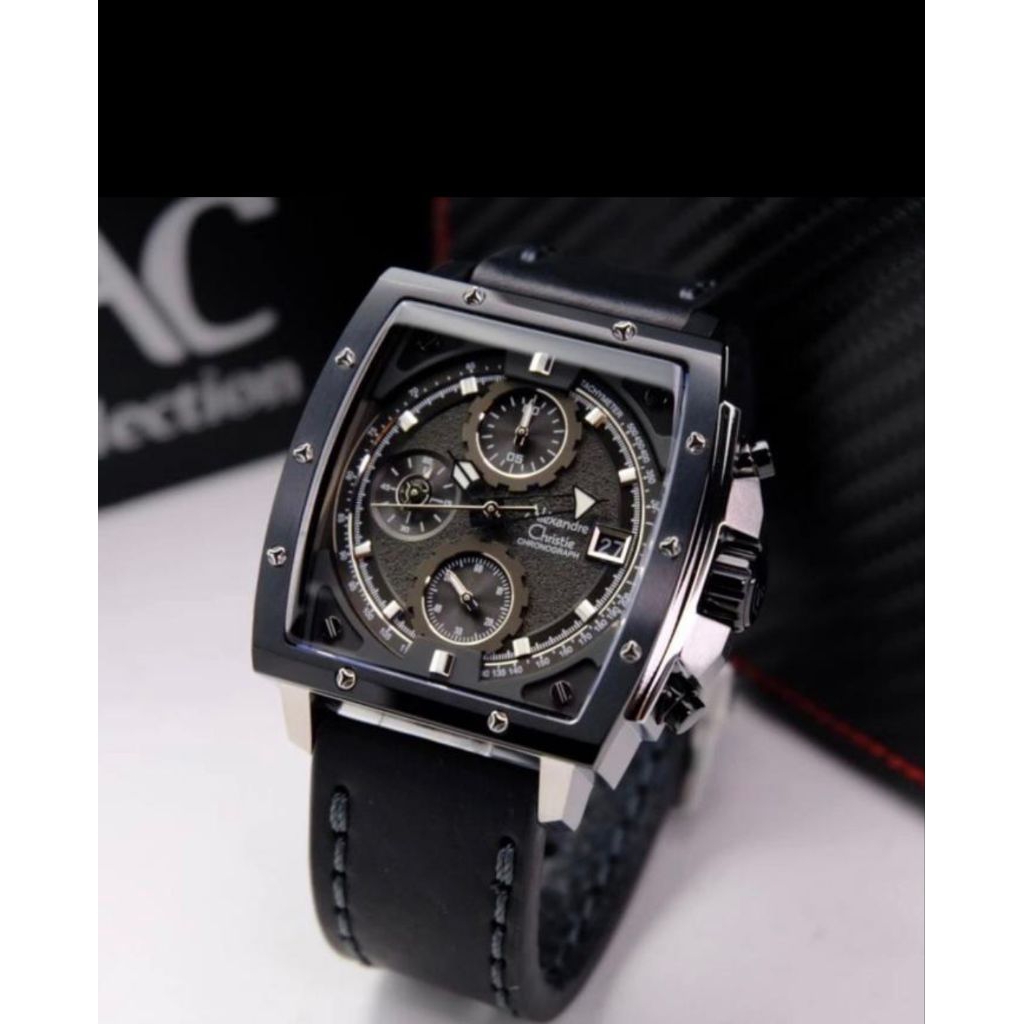 jam tangan pria terbaru tali kulit AC 6376