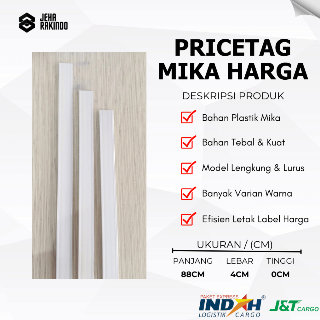 Pricetag Label Harga Putih Lurus Rak Gondola