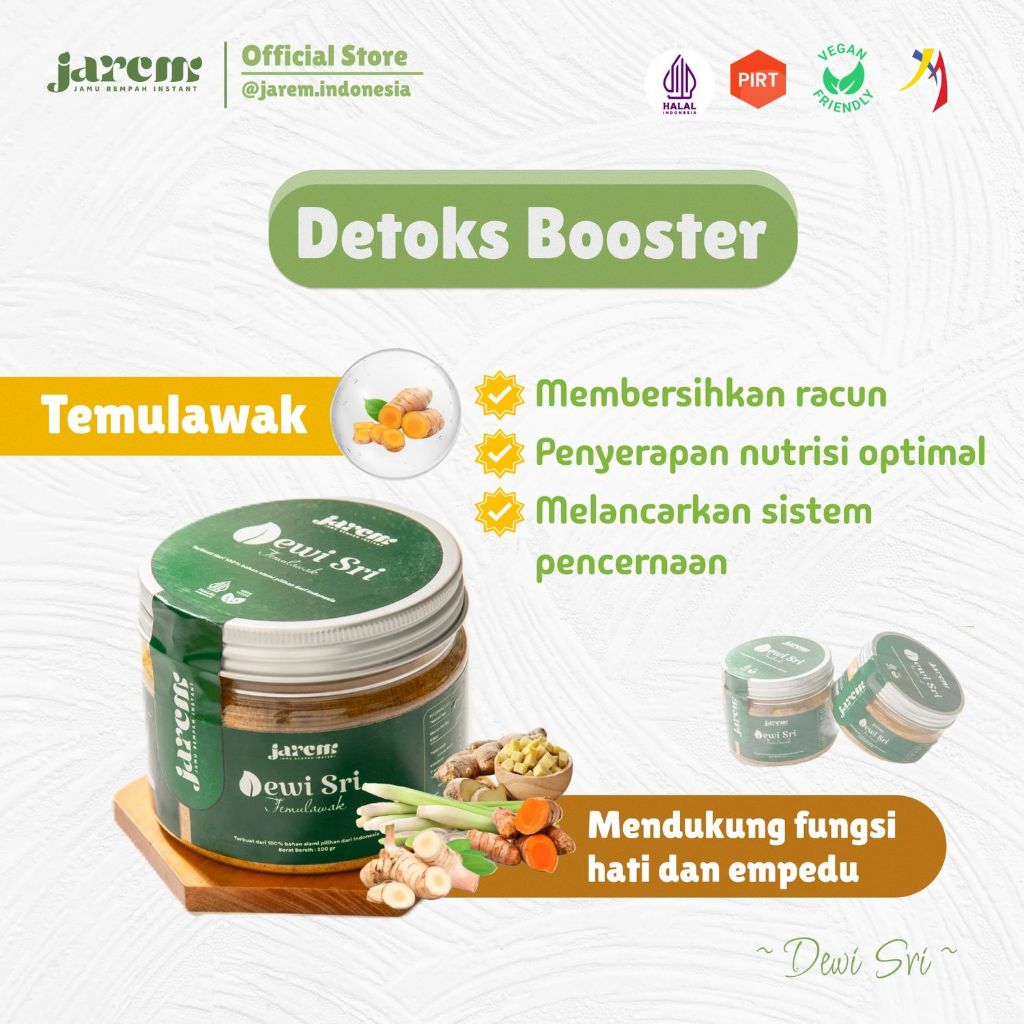 Jarem Dewi Sri Temulawak Asli | Minuman Detoks Herbal untuk Hati & Pencernaan Sehat