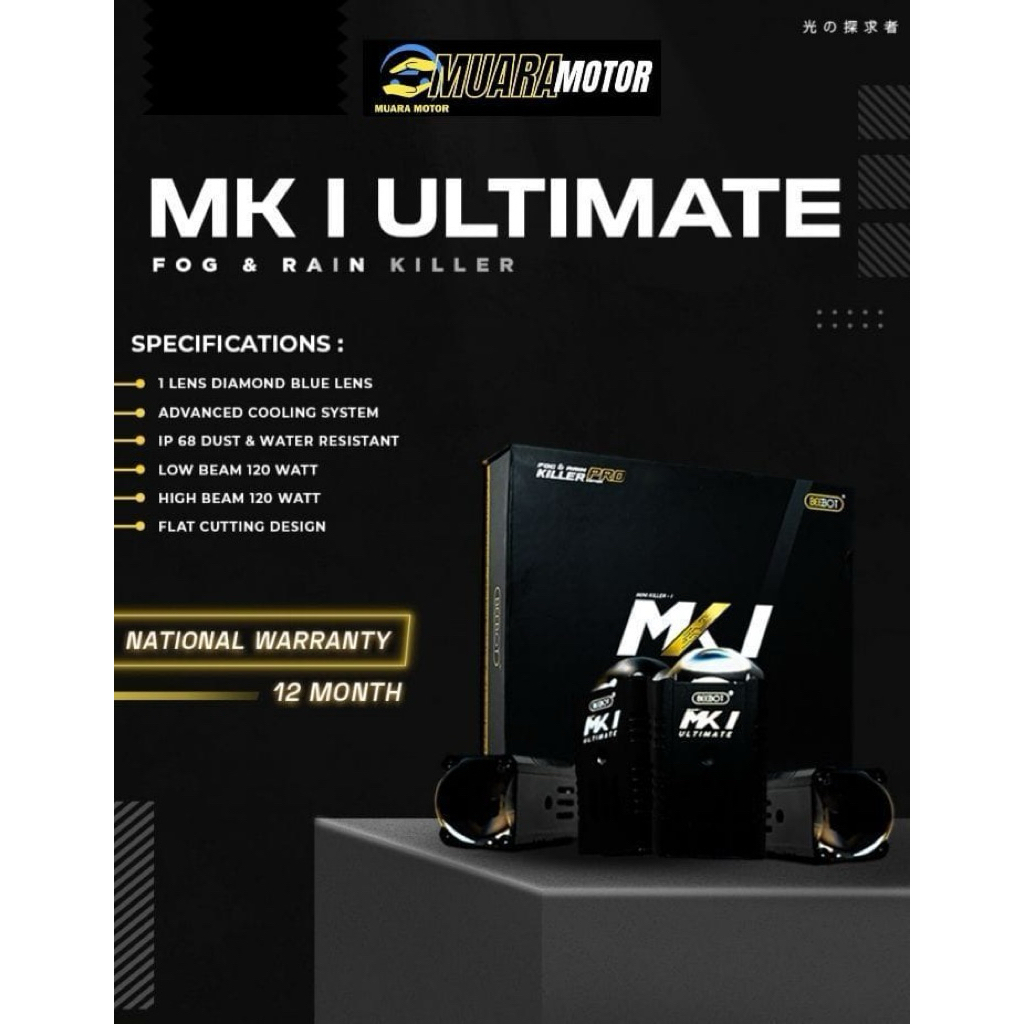 BEEBOT MINI PROJIE MK I ULTIMATE ( 1 Box isi 4 pcs, Tembus hujan & kabut )