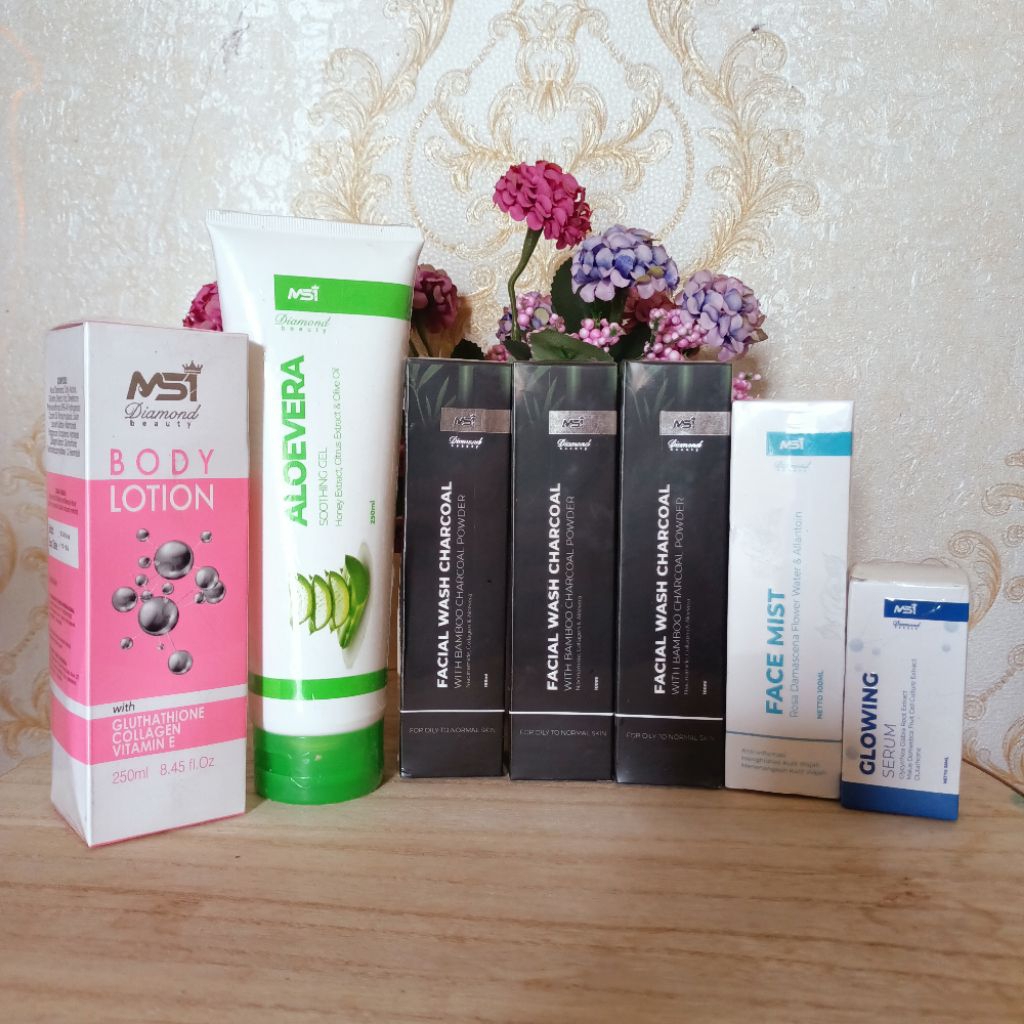 ORIGINAL 100% MSI FACEMIST, SABUN BAMBOO, DIAMOND BEAUTY LOTION, SERUM GLOWING, ION SILVER MSI