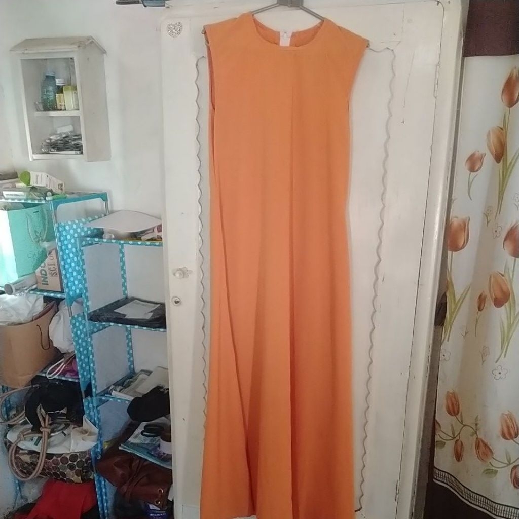 Preloved abaya + inner warna mustard