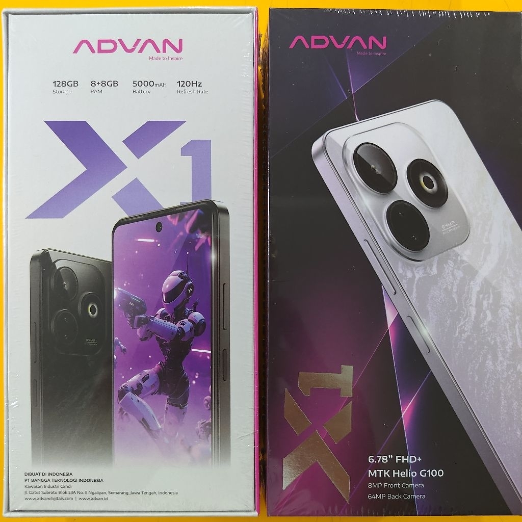 Advan X1 8+8ram/128gb 4g smartphone gaming android 14 5000mAh