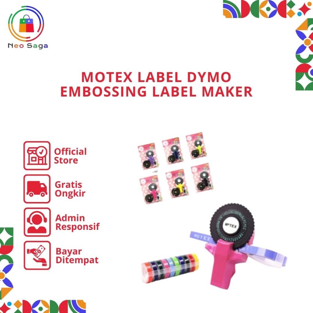 MOTEX label dymo embossing label maker