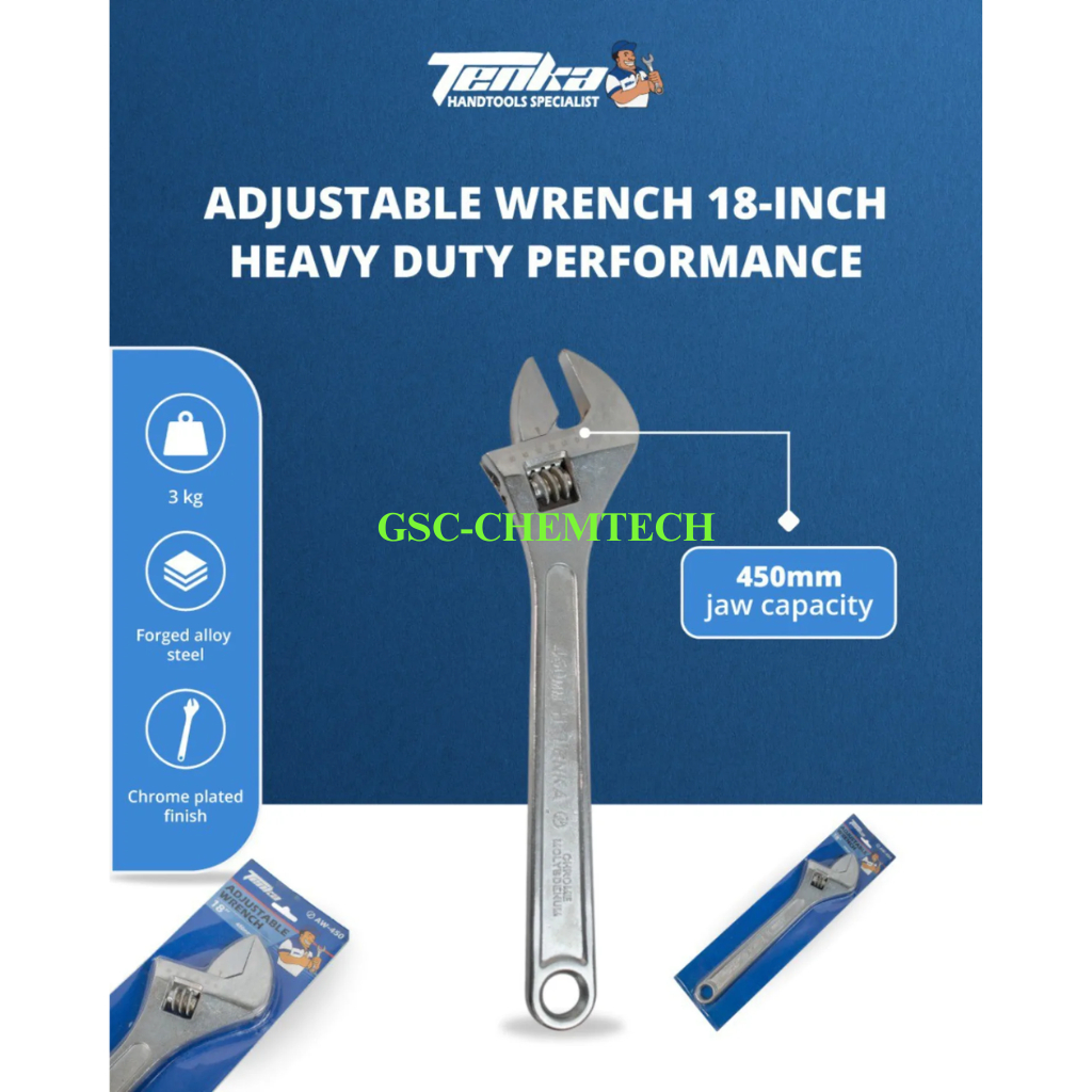 Kunci Inggris 18" (450MM) Tenka / Adjustable Wrench 18" Tenka