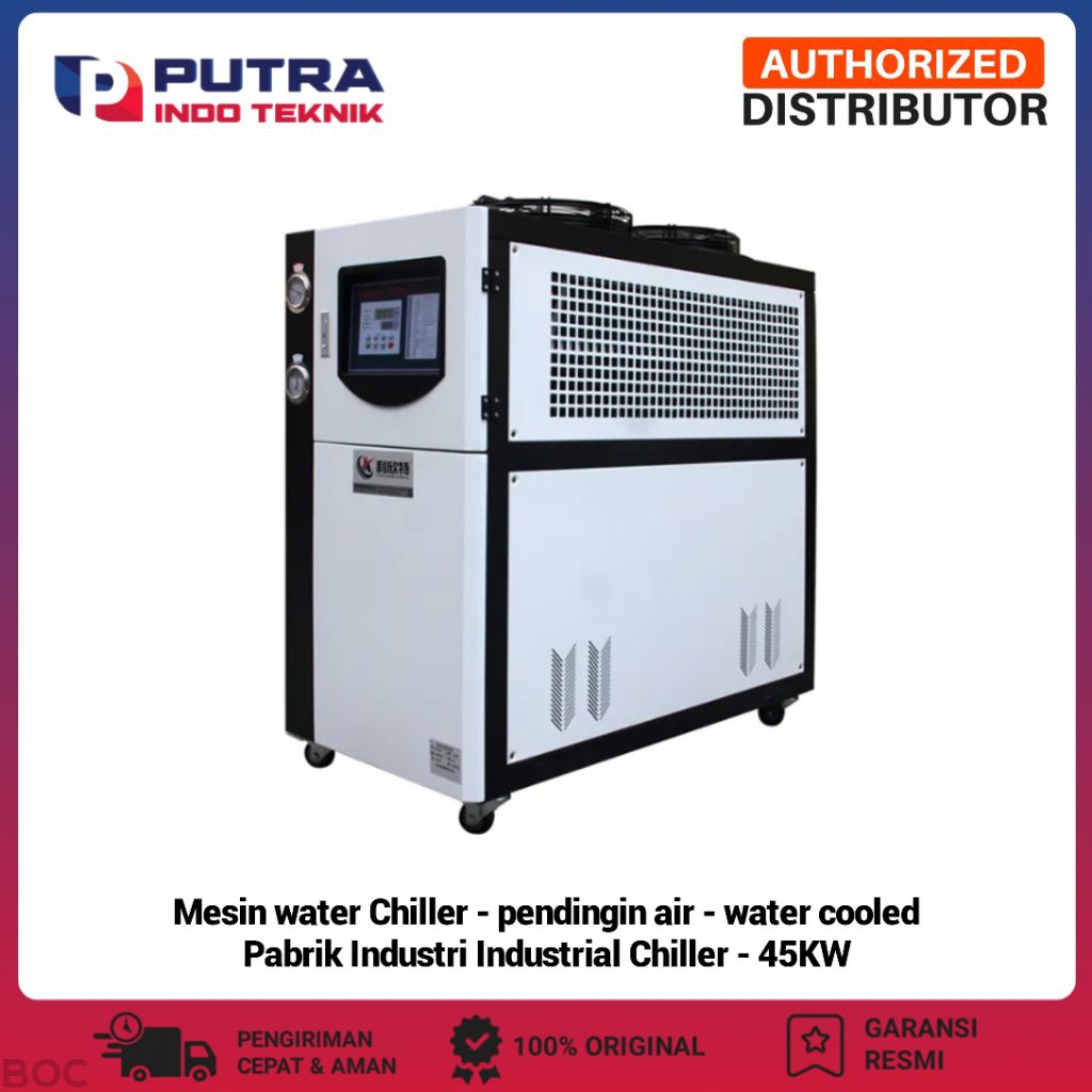 Mesin water Chiller - pendingin air - water cooled Pabrik Industri Industrial Chiller - 45KW