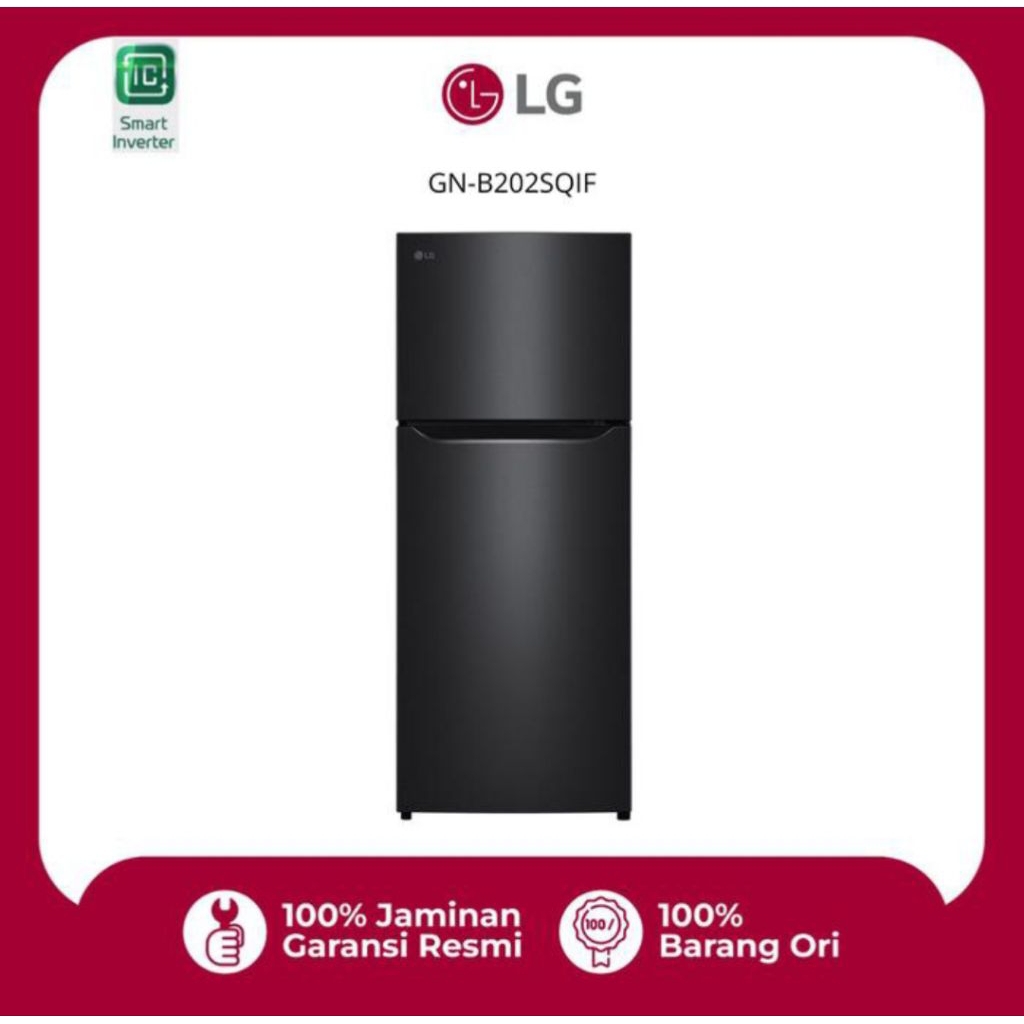 KULKAS LG 2 PINTU SMART INVERTER 202L/187L GN-B202SQIF KULKAS AQUA 2 PINTU LG INVERTER KULKAS LG INV