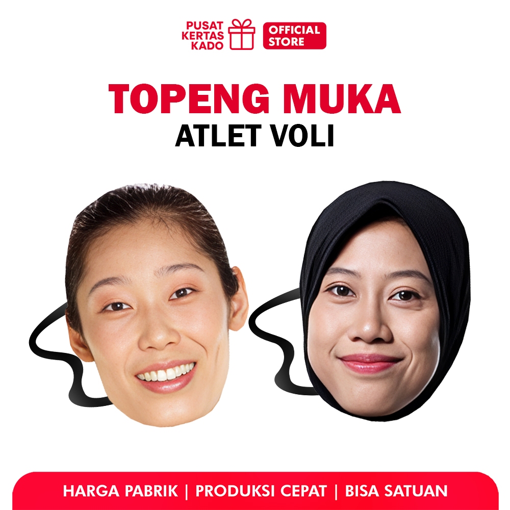Topeng Muka Custom Wajah Atlet Voli