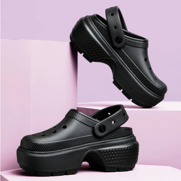 CROCS WANITA ORIGINAL CROCS PLATFORM CLOG BLACK